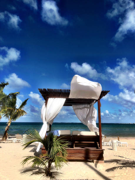 istock Wooden Beach Cabana in the Caribbean 1048491040