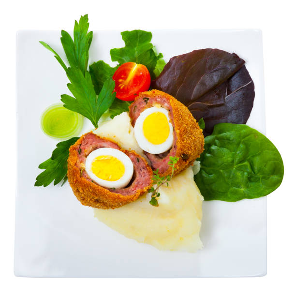 istock Top view of Scotch eggs from quail eggs 1048491134