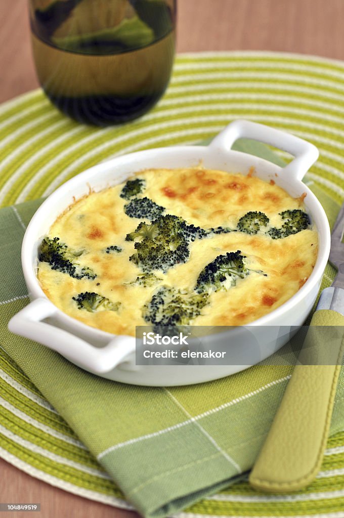 Broccoli vegetable  flan . Broccoli vegetable  flan Appetizer Stock Photo