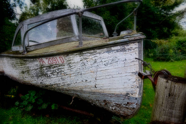 istock Old Pleasure Boat on Display in Pennsylvania 1048500412