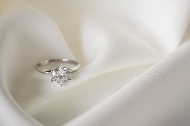 istock Jewelry wedding diamond ring close up 1048545170