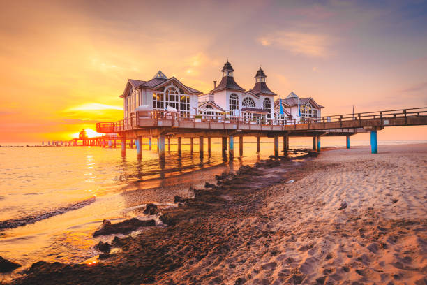 istock Sellin Pier at sunrise, Baltic Sea, Germany 1048548986