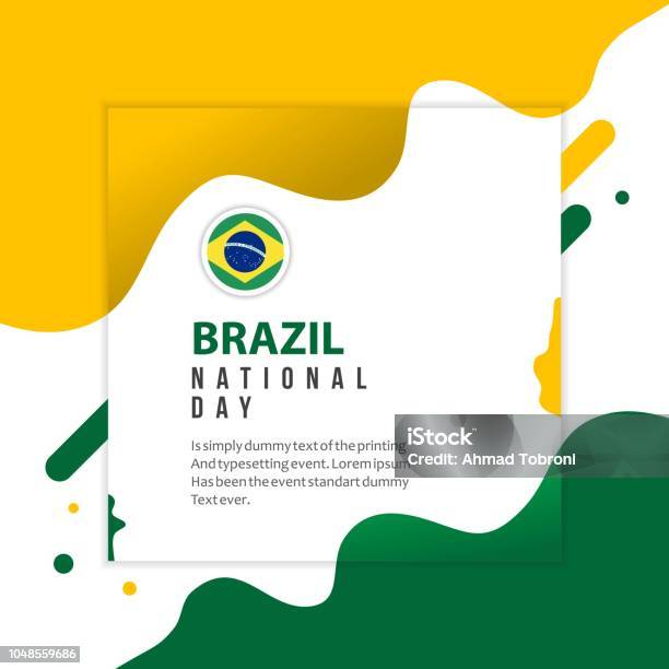 Brazil National Day Vector Template Design Illustration Stock Illustration - Download Image Now