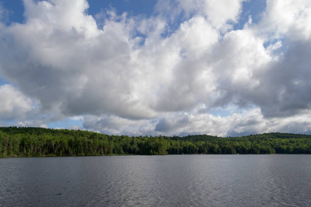 The Adirondack Mountains in NY state (USA)  contain multiple lakes and forests