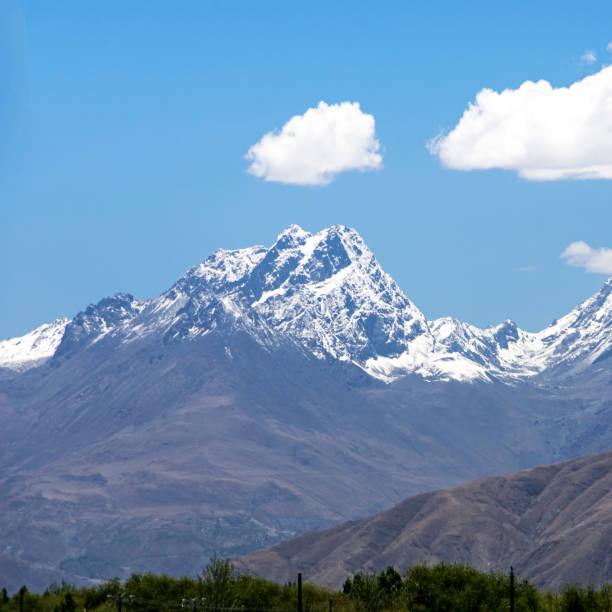 istock Desert and mountain over blue sky and white clouds on altiplano