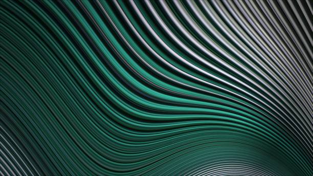 istock Stylish geometric background. Glowing curved stripes and lines. 1048603864