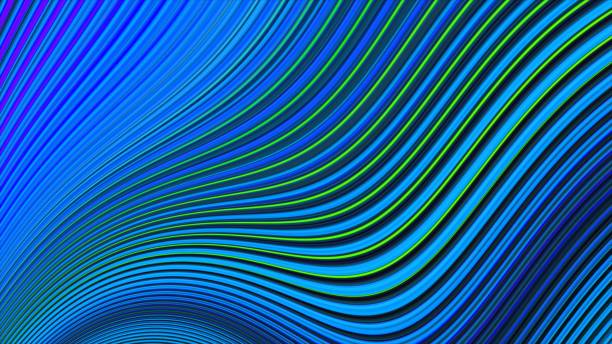 istock Stylish geometric background. Glowing curved stripes and lines. 1048606192