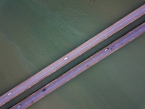 istock Aerial view bridge over the sea 1048613420