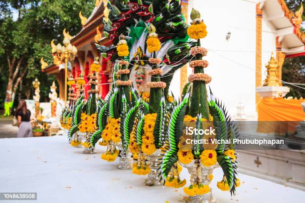 Baai Sri Trays In Thai Buddhism Brahman Ceremony To Console Peoples Life Spirit To Return To Peoples Body And Also Be An Expression Of Congratulation Joy And Appeasement For The Owner From Guests Stock Photo - Download Image Now