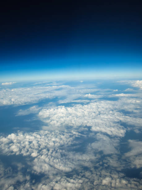 istock Landscape view of cloudy on sky from airplane view 1048647854