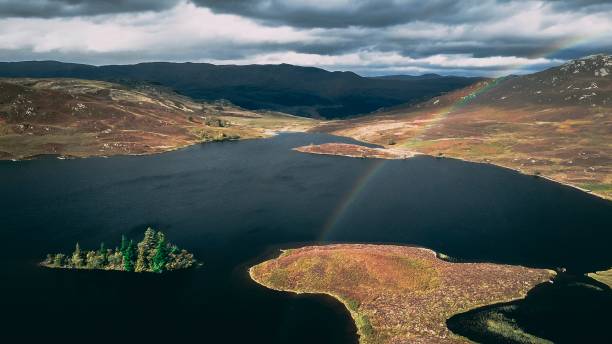 istock Drone view of a Loch in Scotland 1048657442