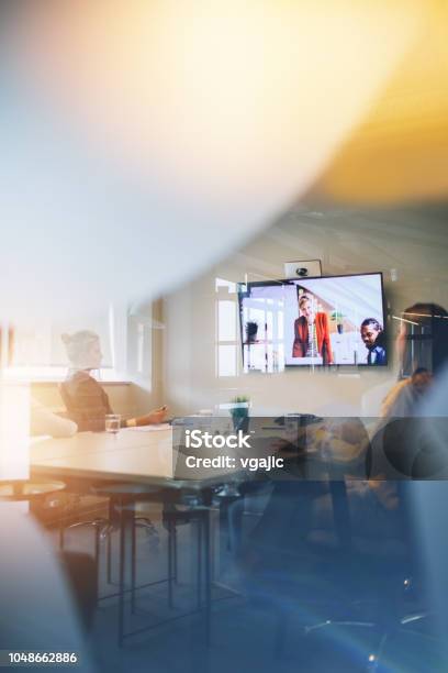 Business Meeting Stock Photo - Download Image Now - Video Conference, Video Call, Office