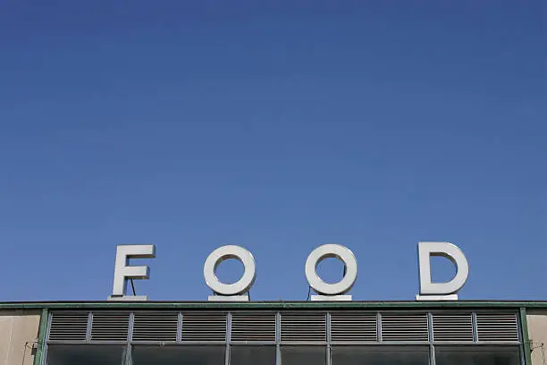 food sign on building