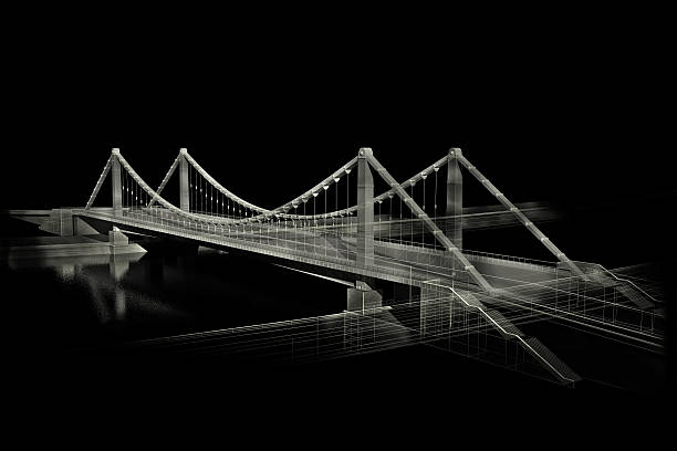 istock Sketch of the bridge in b/w 104867938