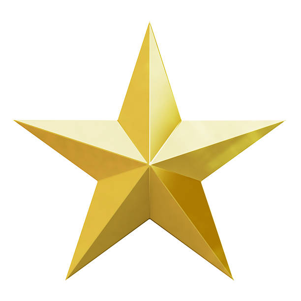 vector illustration of a christmas gold star on white - piek kerstversiering stockfoto's en -beelden