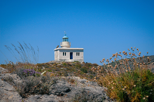The lighthouse in Kapsali dominates the landscape of the region. It was built in 1853 when Kythera belonged to the Ionian State and was under the protection of Great Britain.