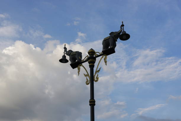 istock Statue of elephant and sky 1048684334