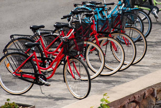 istock Bicycles on Stocholm`s street 1048686650