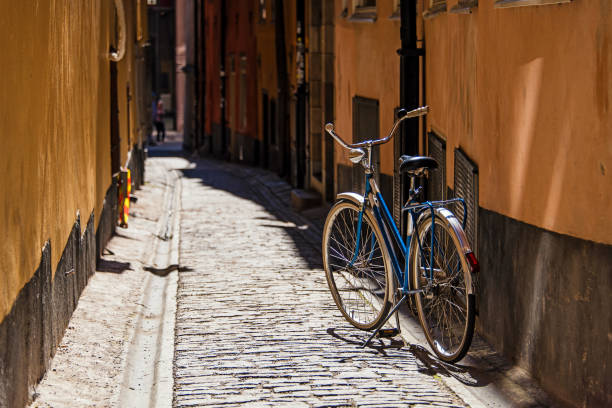 istock Bicycles on Stocholm`s street 1048686712