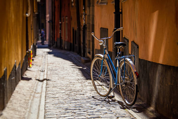 istock Bicycles on Stocholm`s street 1048686714