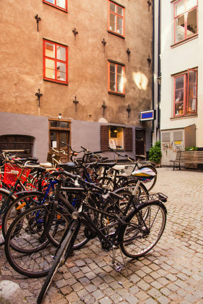 istock Bicycles on Stocholm`s street 1048686764