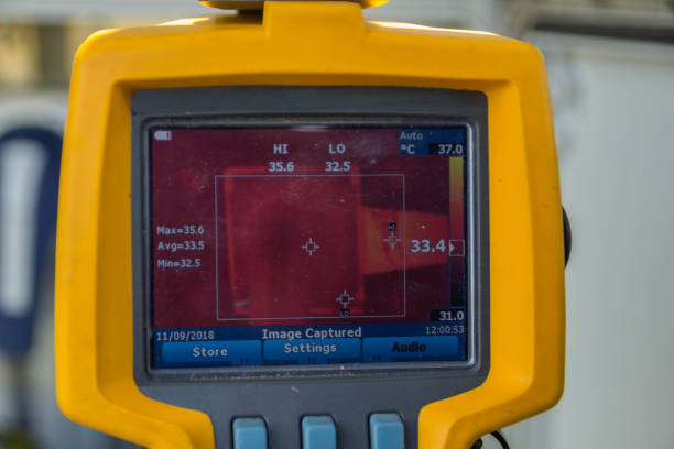 istock Thermoscan(thermal image camera), Scan to the breaker for temp check 1048686942