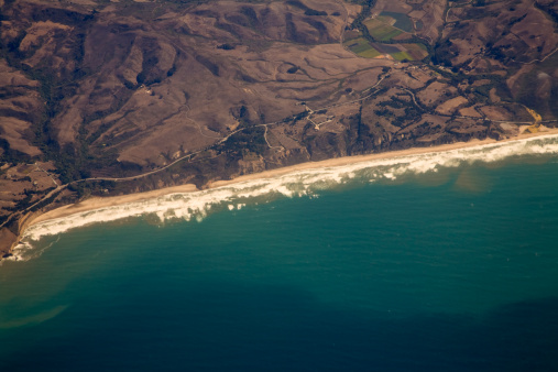 Big Sur California from an aerial perspective