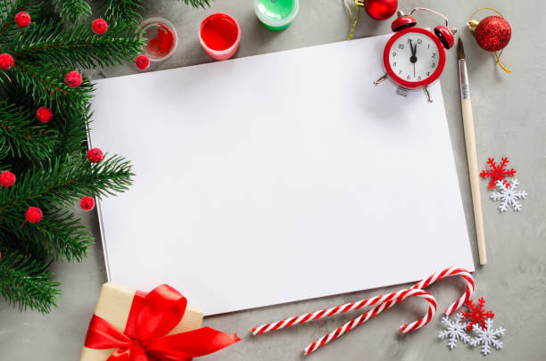 istock Christmas mock up for greeting card or letter for Santa. 1048701984