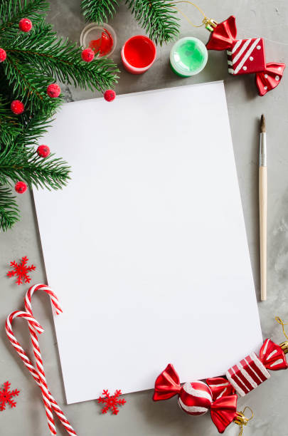 istock Christmas mock up for greeting card or letter for Santa. 1048702010
