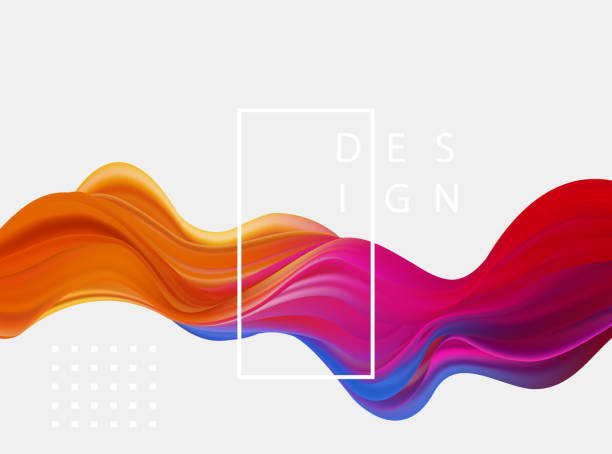 абстрактный красочный векторный фон, цвет потока жидкой волны для дизайна брошюры, веб-сайт, листовка. - fractal stock illustrations