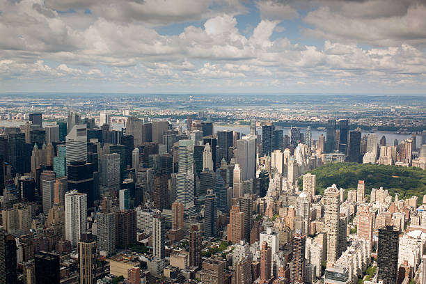 istock Midtown New York, aerial view 104871606