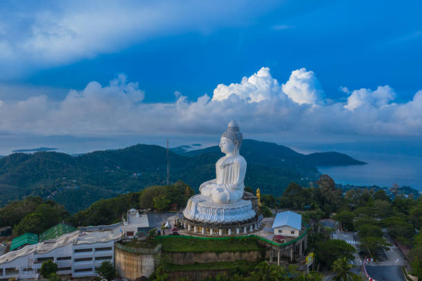 istock areial view Phuket big Buddha in blue sky 1048720408