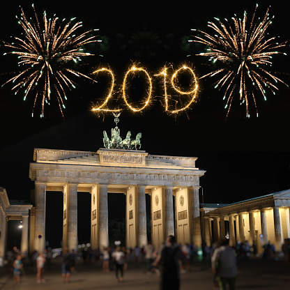 New year 2019 fireworks