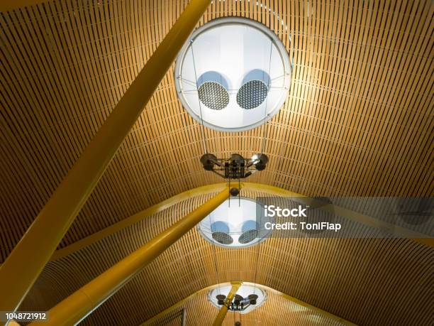Interior Of Barajas Airport In Madrid Spain Stock Photo - Download Image Now - Airport, Architecture, Business