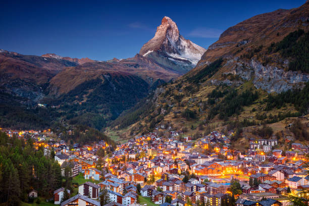 церматт, швейцария. - zermatt стоковые фото и изображения