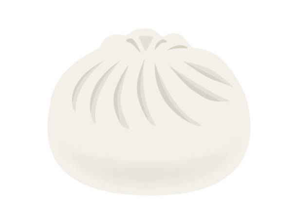 Chinese steamed bun Chinese steamed bun convenience store stock illustrations