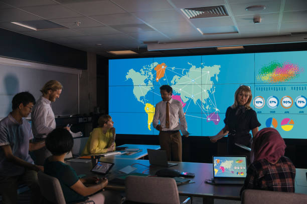 istock Presentation in a University Against an Information Wall 1048731050