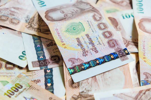 istock Thailand 1000 bath value money note background 1048735918
