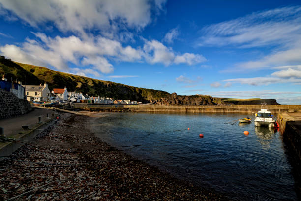 istock View over a Scottish fishing village 1048736284