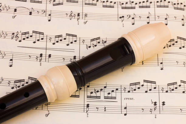istock Flute over a music score sheet 1048747454