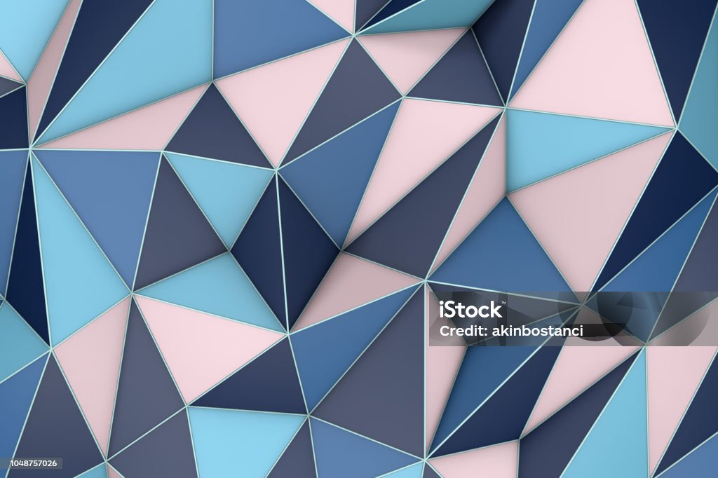 3d Abstract Low Poly Chaotic Structure Background Stock Photo ...