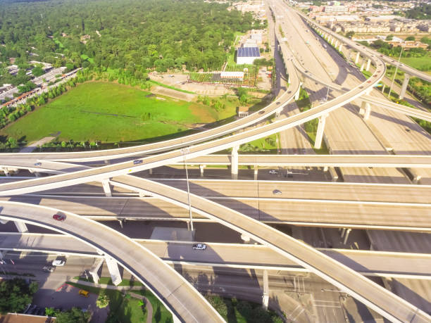 istock Elevated highway intersection near uptown Houston, Texas, USA 1048760082