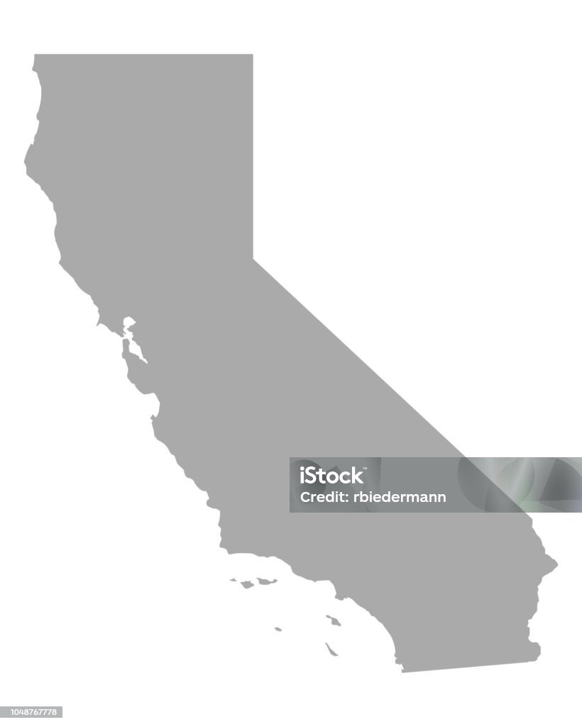 Map of California California stock vector