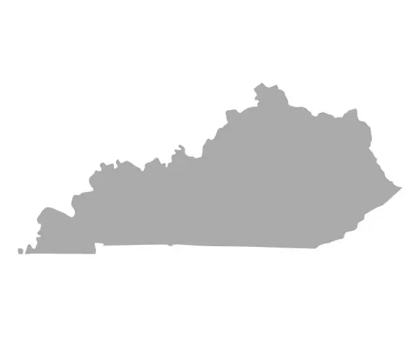 Vector illustration of Map of Kentucky