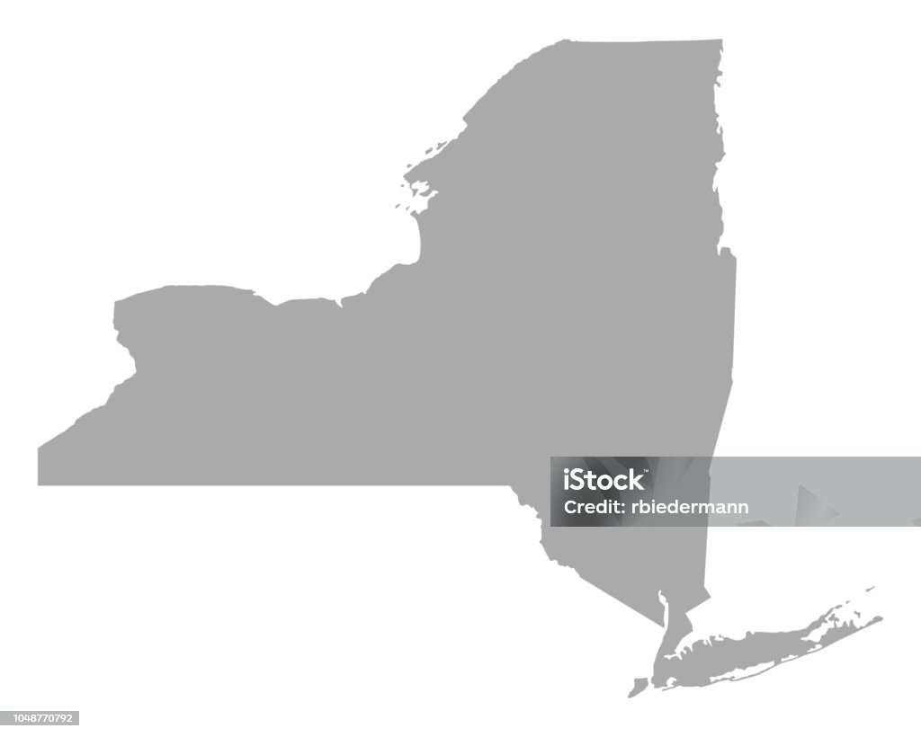 Карта Нью-йорка - Векторная графика Штат Нью-Йорк роялти-фри