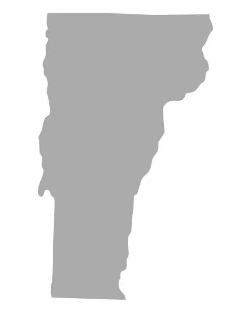 Vector illustration of Map of Vermont