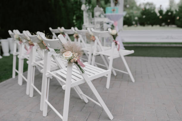 istock Closeup shot of the wedding decoration elements  at daylight 1048771602