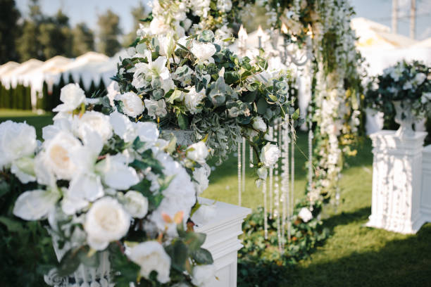 istock Closeup shot of the wedding decoration elements  at daylight 1048771828