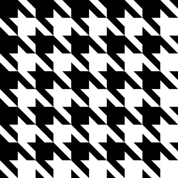 Vector illustration of Houndstooth Op Art – Seamless Pattern (Geometric Minimalism Set)