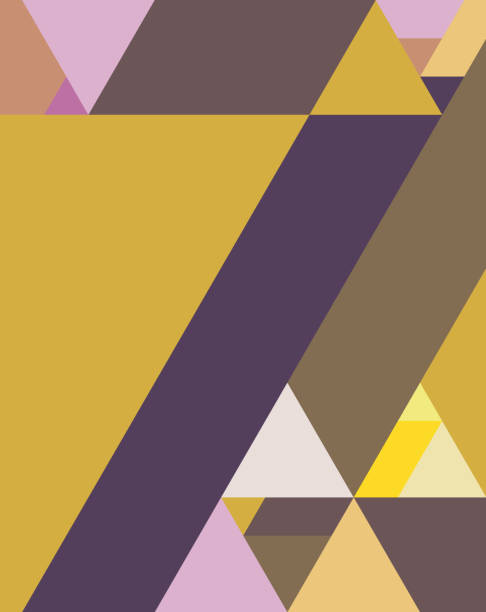 треугольники 60 градусов - фоновый дизайн (геометрический набор минимализма) - mosaic modern art triangle tile stock illustrations